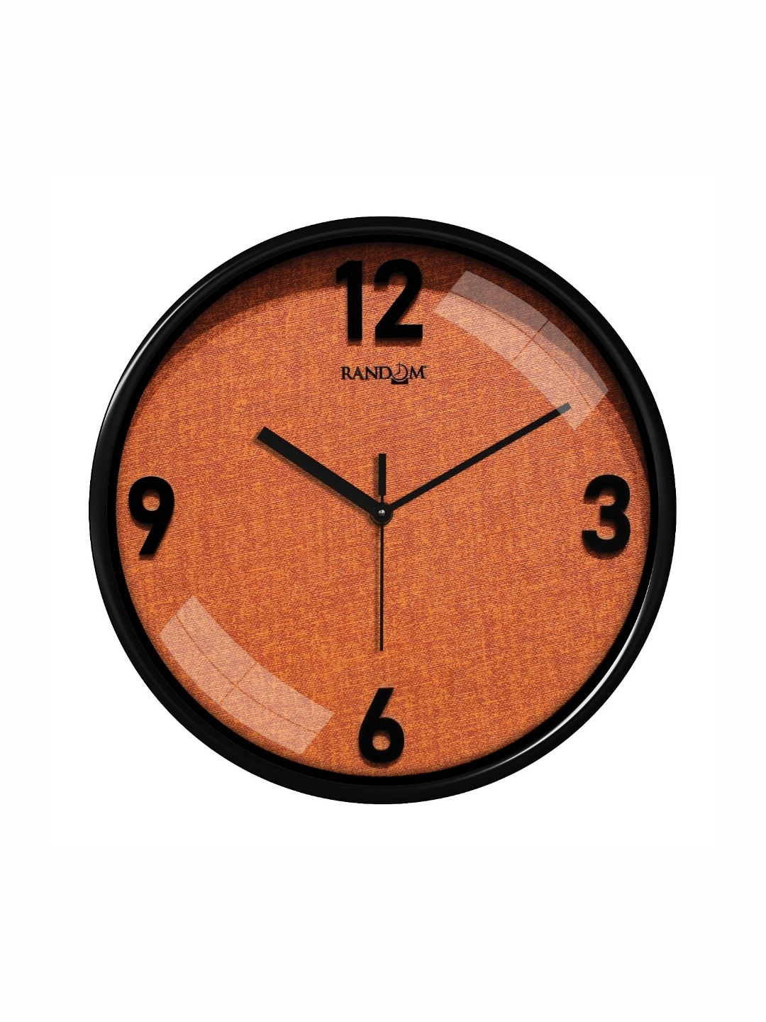 

RANDOM Printed Round Shaped Sweep Silent Movement Contemporary Wall Clock, Orange