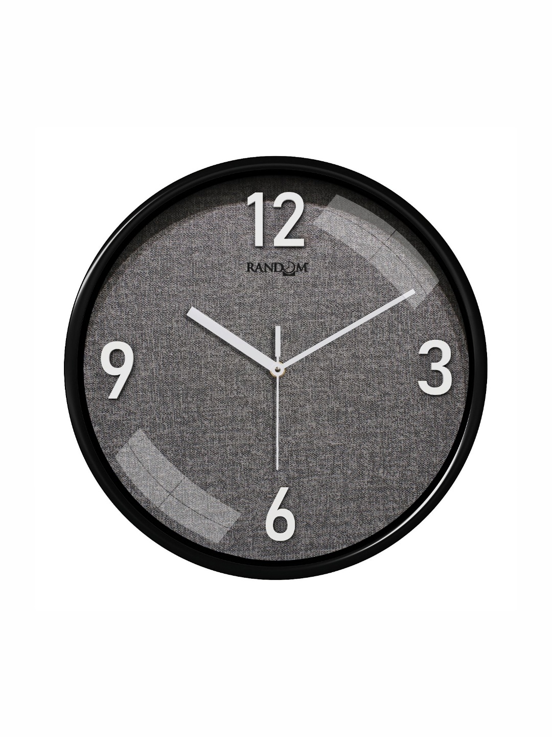 RANDOM Grey & White Textured Analogue Contemporary Wall Clock