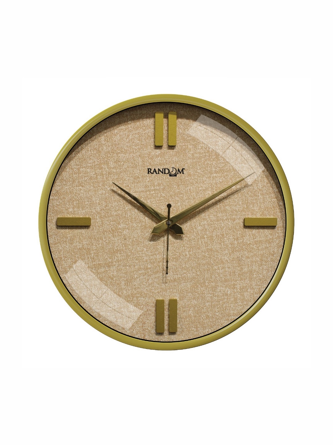 

RANDOM Beige & Green Textured Analogue Contemporary Wall Clock