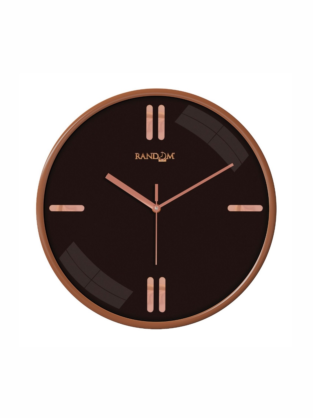

RANDOM Brown & Rose Gold Textured Analogue Contemporary Wall Clock
