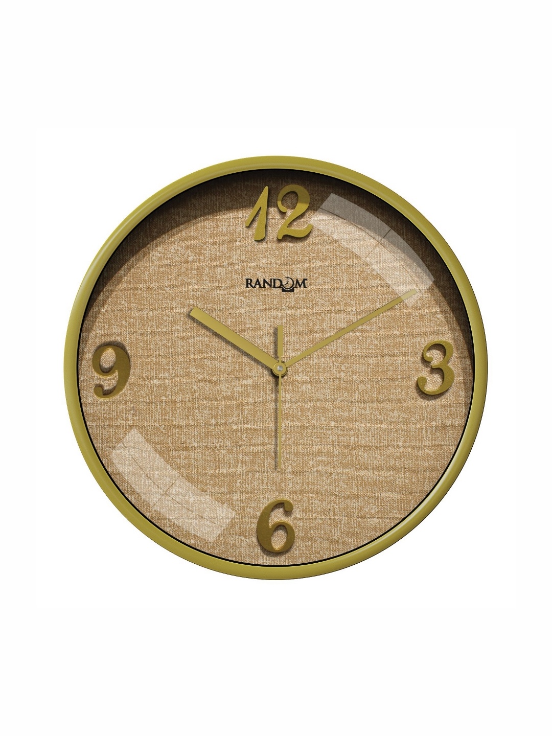 

RANDOM Beige & Green Textured Analogue Contemporary Wall Clock