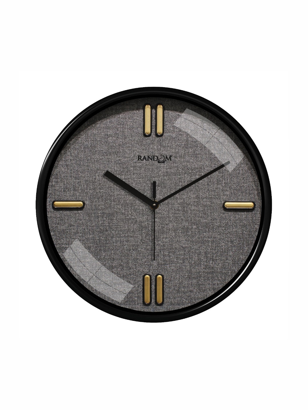 

RANDOM Grey & Black Textured Analogue Contemporary Wall Clock