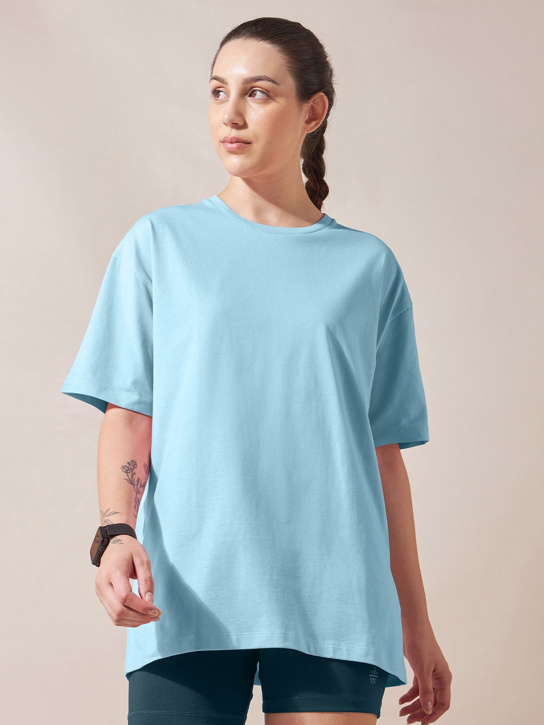 

CULT Lounge Style Oversized Fit T-shirt, Blue