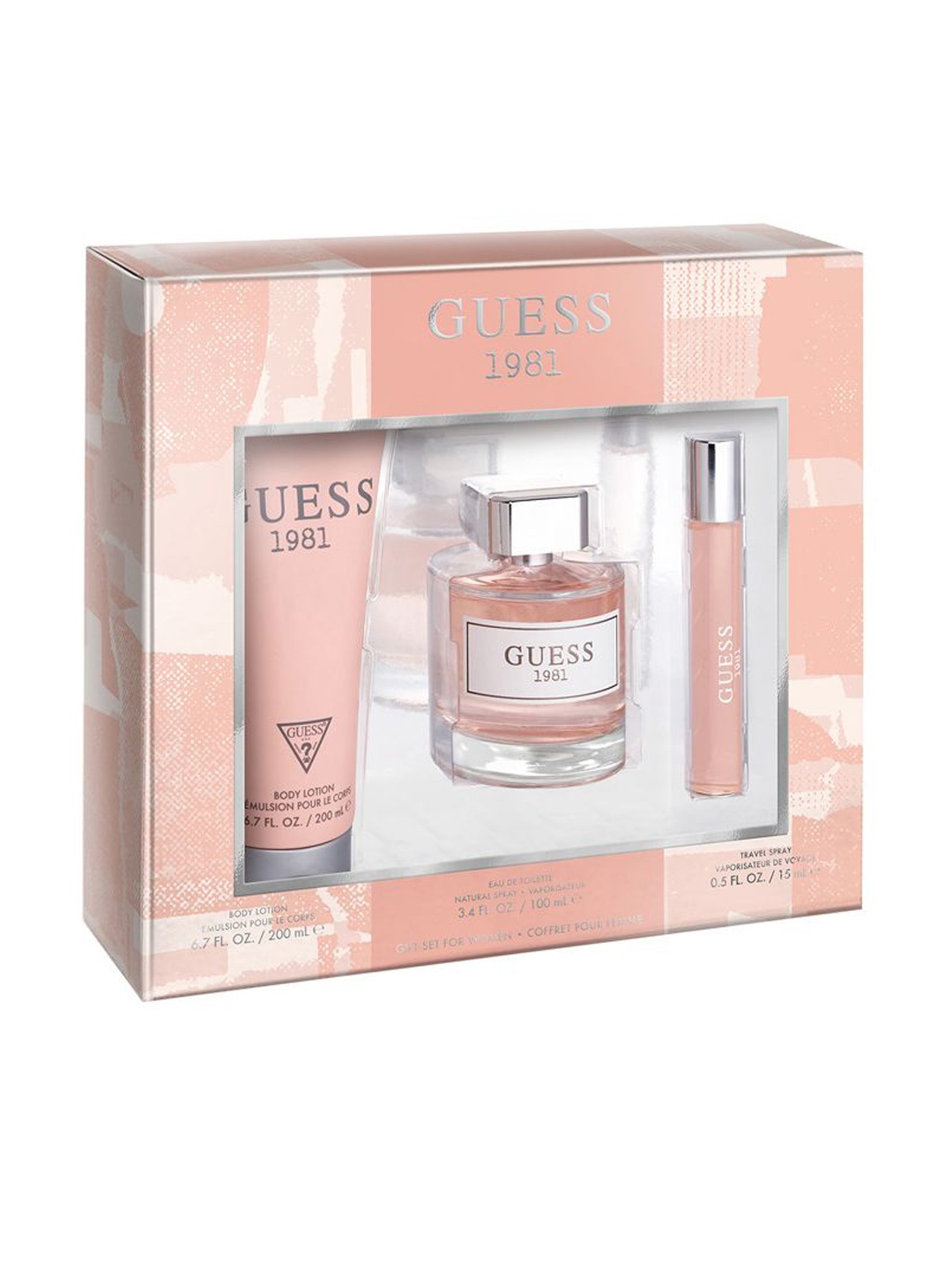 

GUESS 1981 Long Lasting Eau De Toilette - 100ml + 15ml & Body Lotion Gift Set 200ml, Transparent