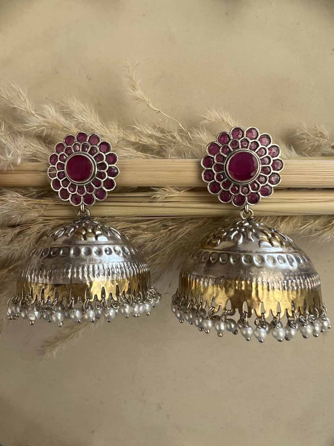

XAGO Silver-Plated Jhumkas Earrings