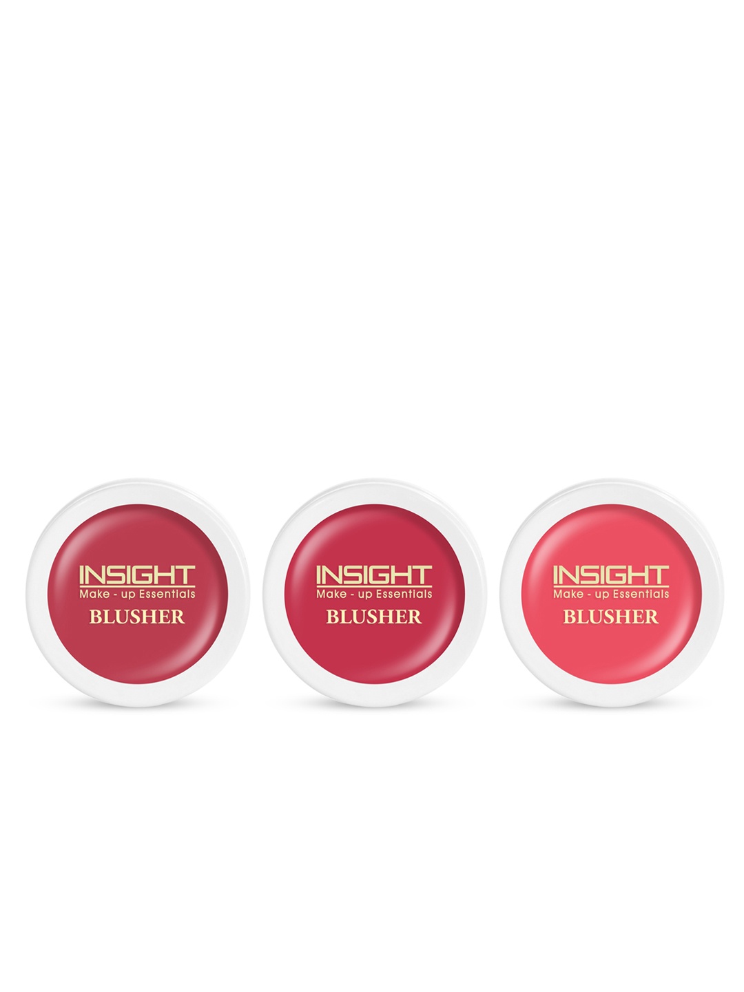 

Insight Cosmetics Set of 3 Long-Lasting Creamy Natural Finish Blusher - 3.5g Each, Pink