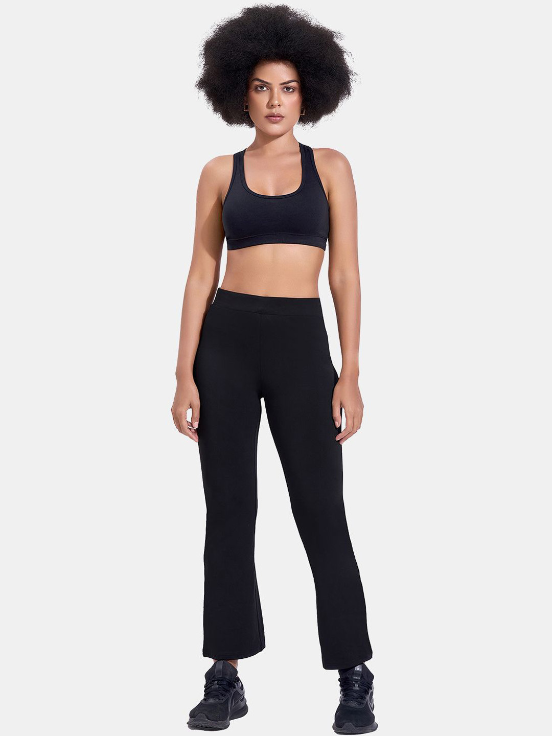 

MAROON Women Slim-Fit Ankle-Length Gym Tights, Black