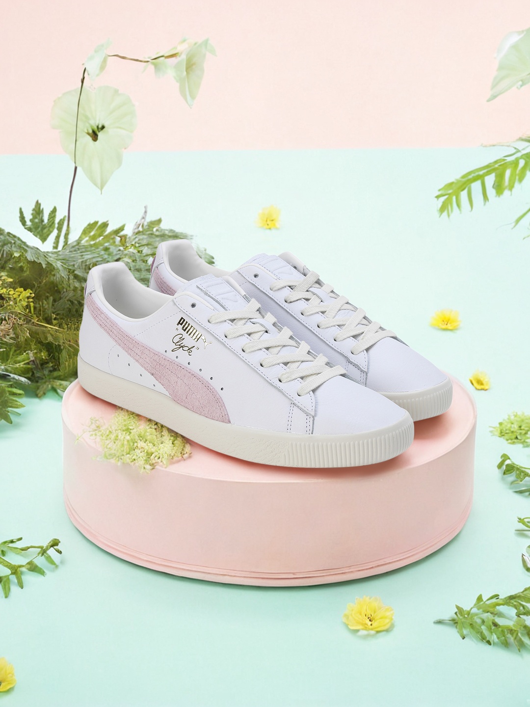

Puma Unisex Clyde Base Sneakers, White