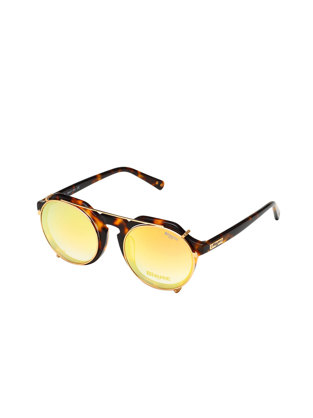 

BLAUER USA Unisex Round Sunglasses with UV Protected Lens BL008 02 50 S-Gold