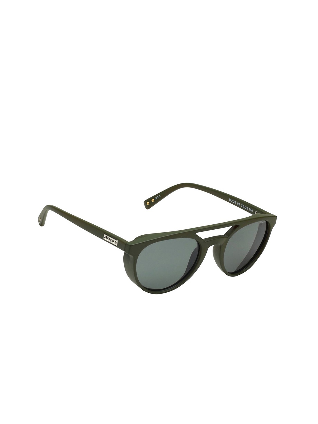 

BLAUER USA Unisex Oval Sunglasses with UV Protected Lens BL526 03 52 S-Green, Black