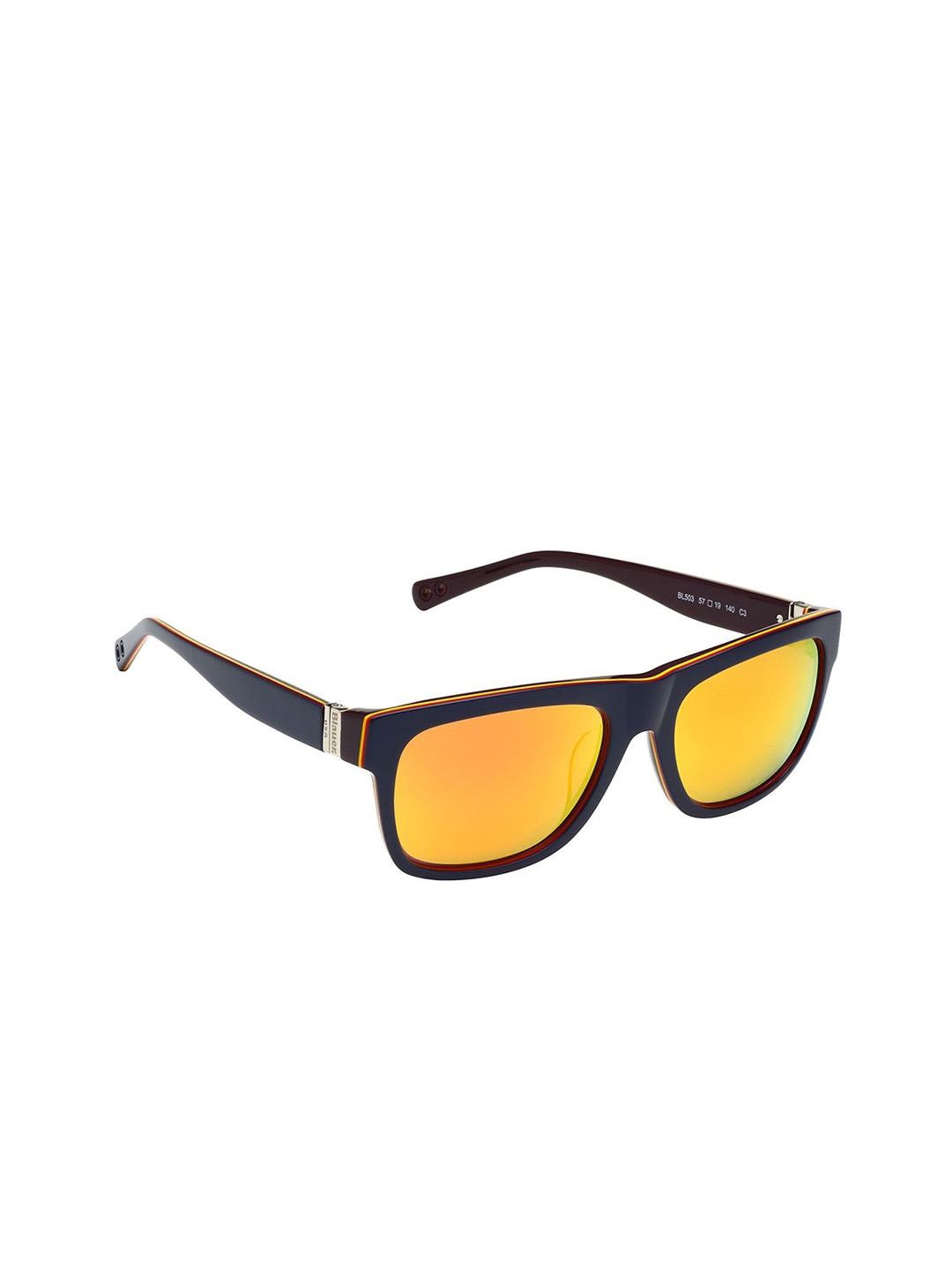 

BLAUER USA Unisex Square Sunglasses with UV Protected Lens BL503 C3 57 S, Orange