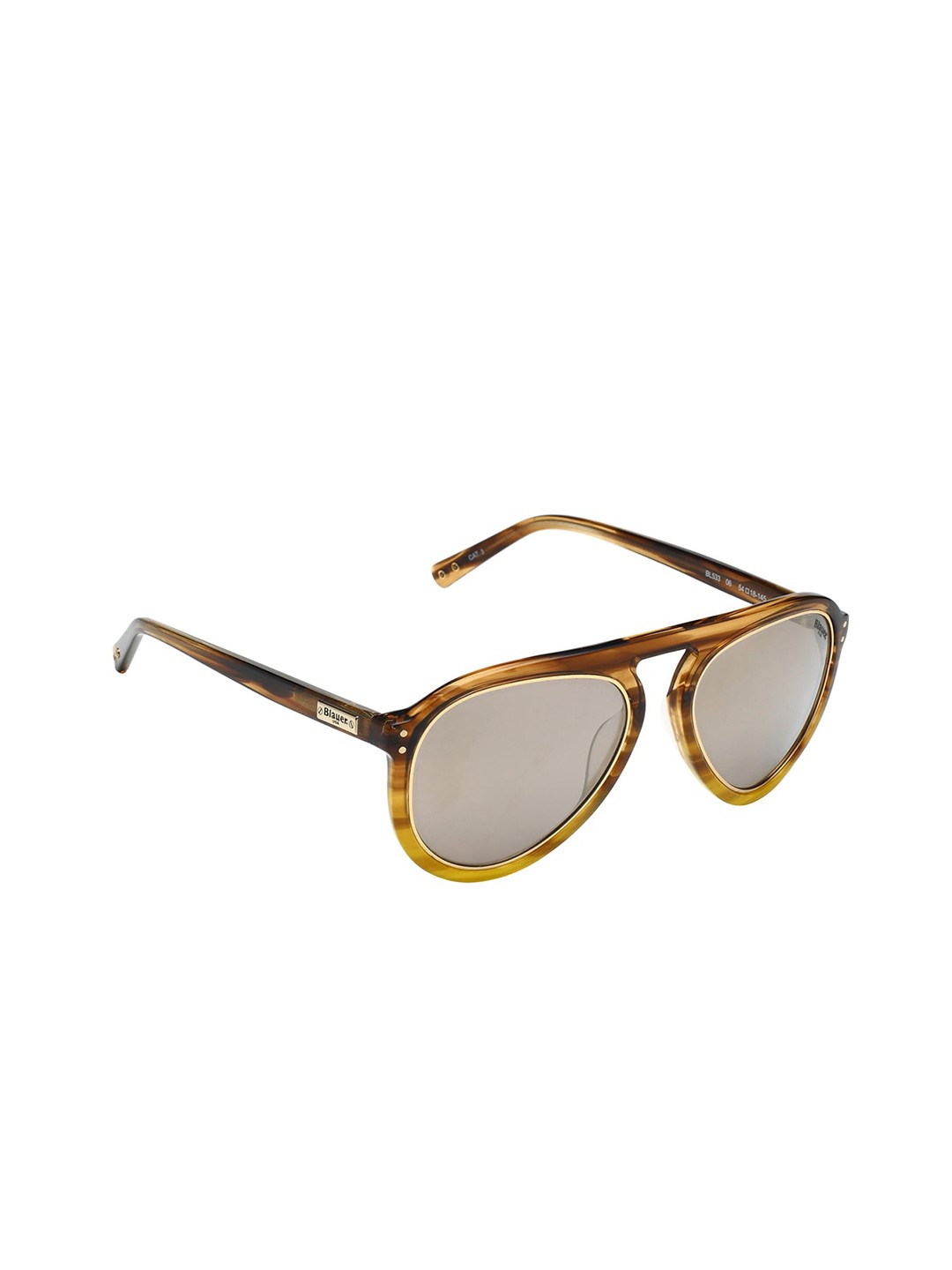 

BLAUER USA Unisex Aviator Sunglasses with UV Protected Lens BL533 06 54 S, Gold