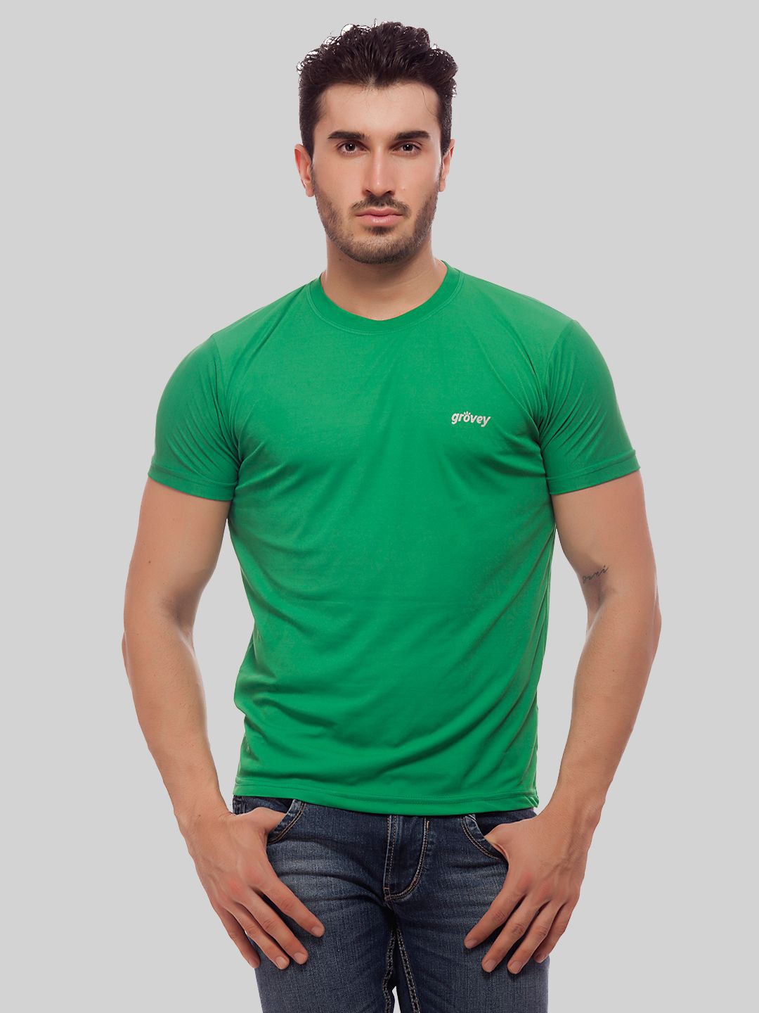 

Greylongg Men Pockets T-shirt, Green