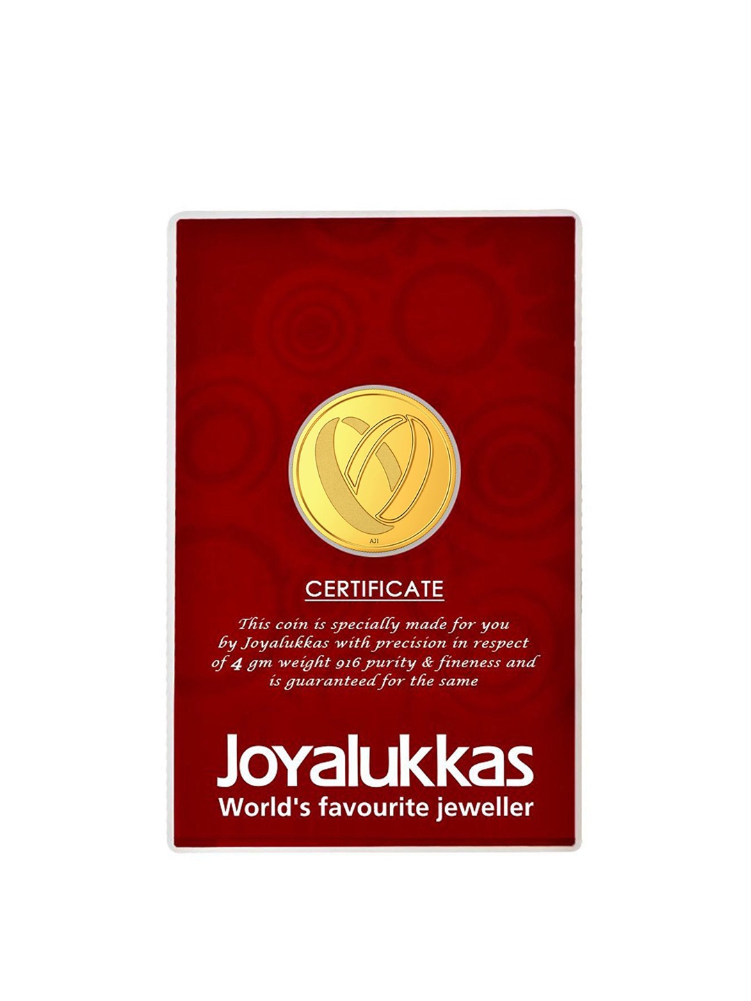 

Joyalukkas Vishnu 22KT Gold Coin-4gm