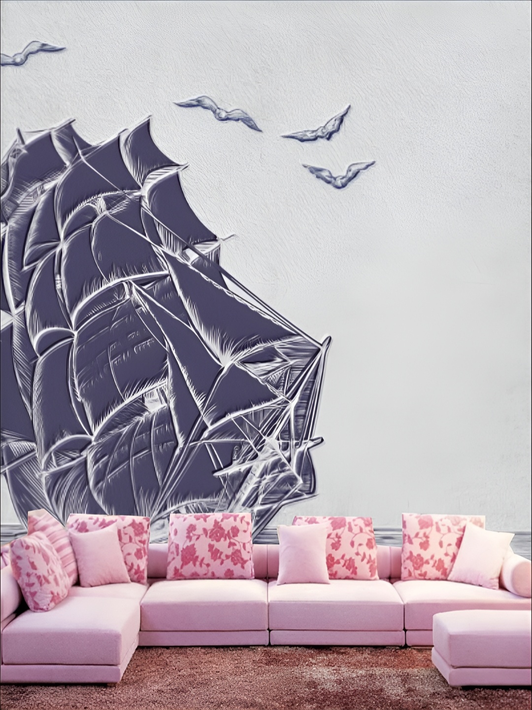 

Aura Grey Self Adhesive 3D Printed Wall Sticker