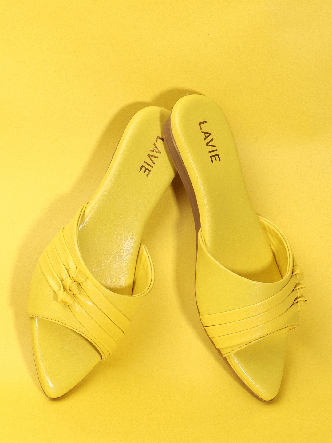 

Lavie Open Toe Flats, Yellow