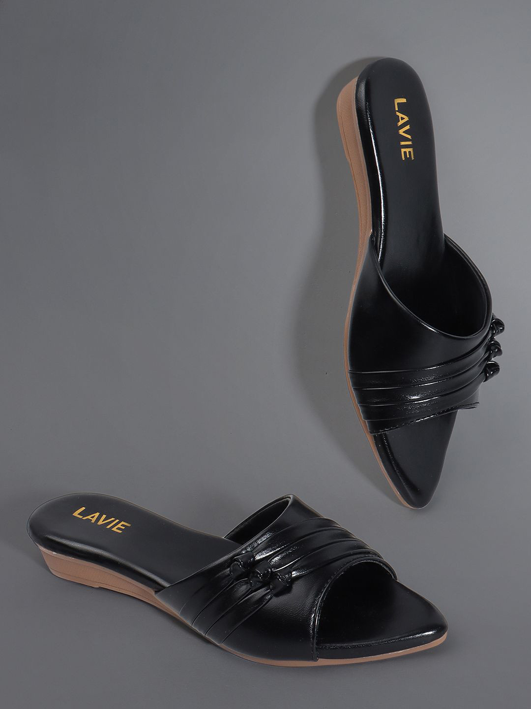 

Lavie Open Toe Flats, Black