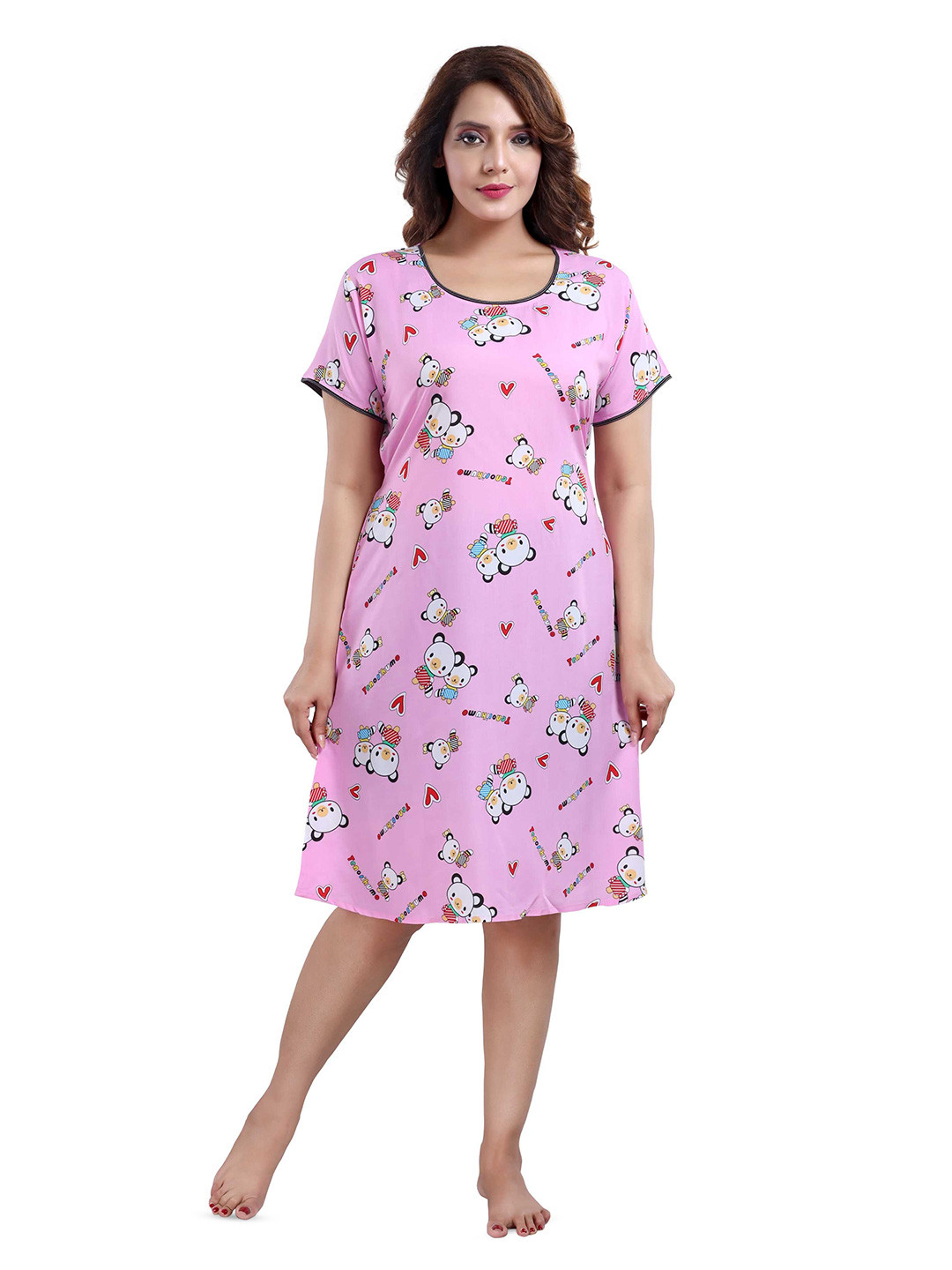 

Soulemo Printed Nightdress, Peach