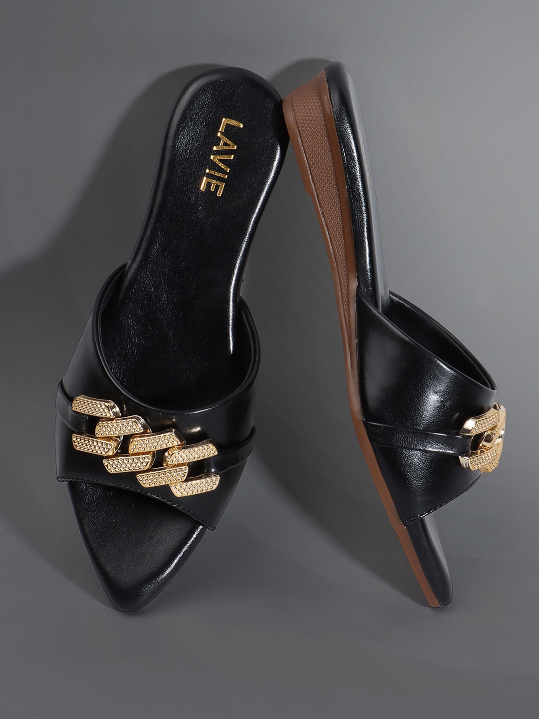 

Lavie Embellished Open Toe Flats, Black