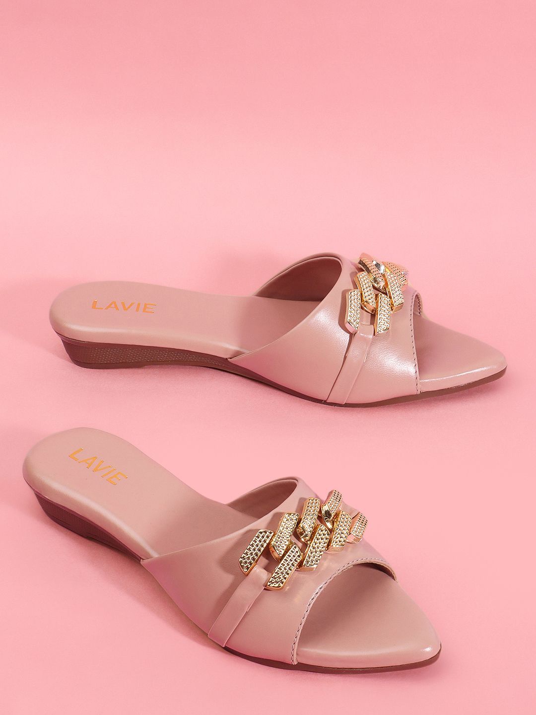 

Lavie Embellished Open Toe Flats, Pink