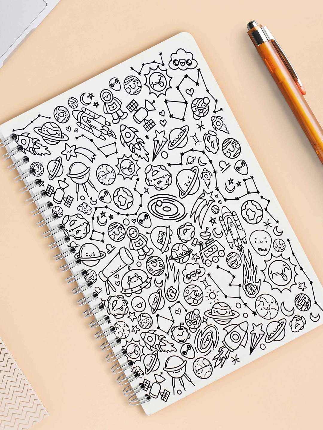 

Doodlicious Self Design Notebook Stationery, White