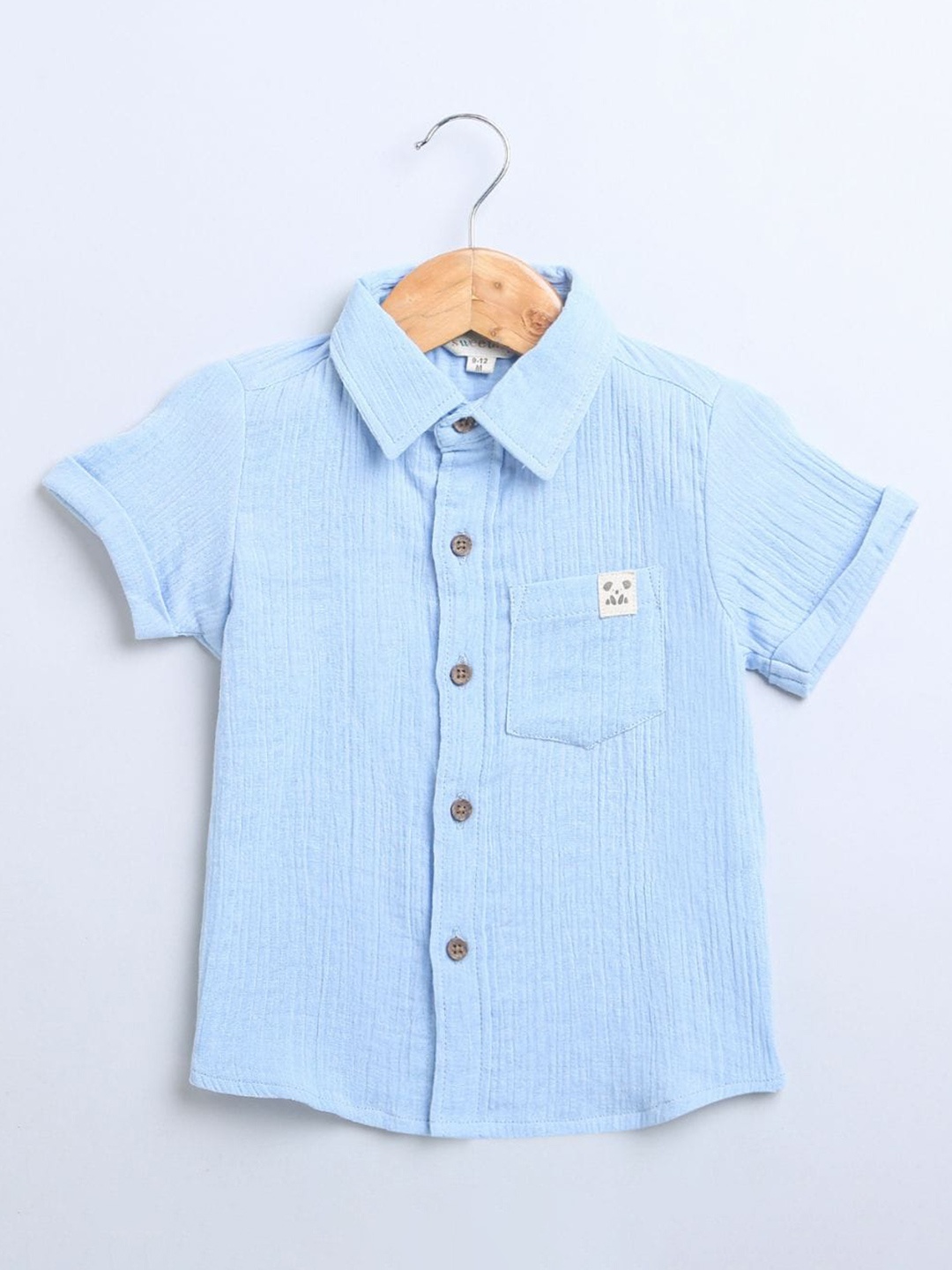 

Sweetlime By AS Boys Striped Spread Collar Standard Cotton Casual Shirt, Blue