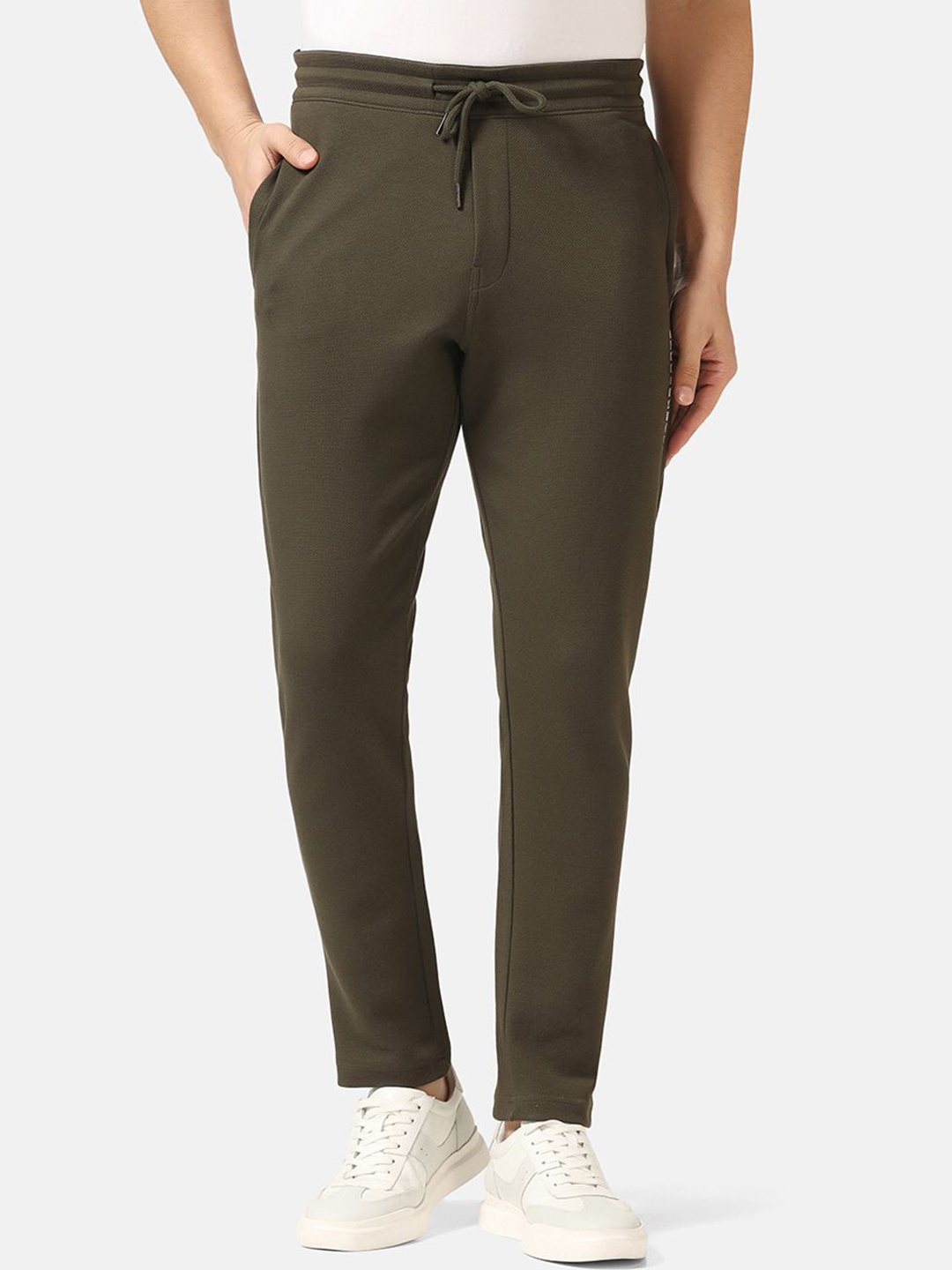 

Blackberrys Men Mid-Rise Running Sports Track Pants, Olive