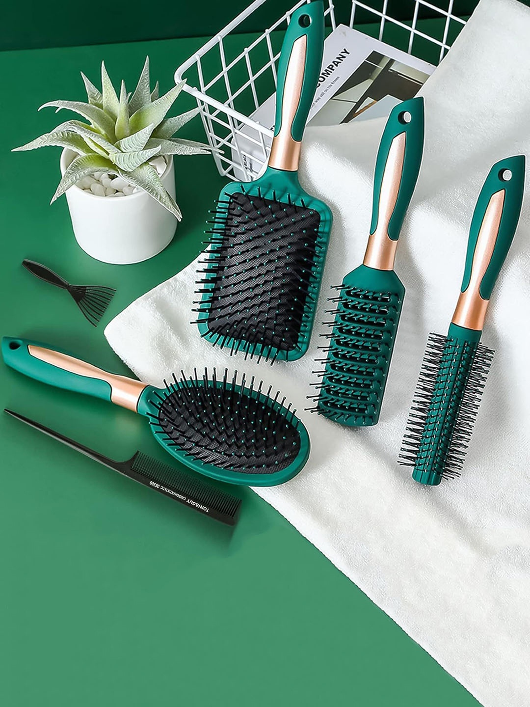 

KAZARMAA Premium Paddle Hair Brush, Green