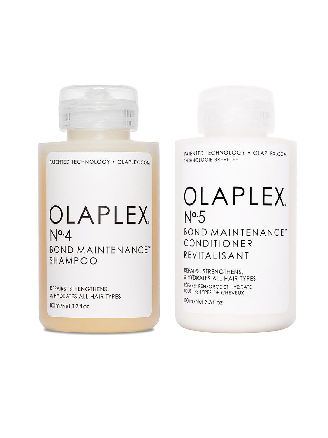 

OLAPLEX Set of No. 4 Bond Maintenance Shampoo 100 ml + No. 5 Hair Conditioner 100ml, White