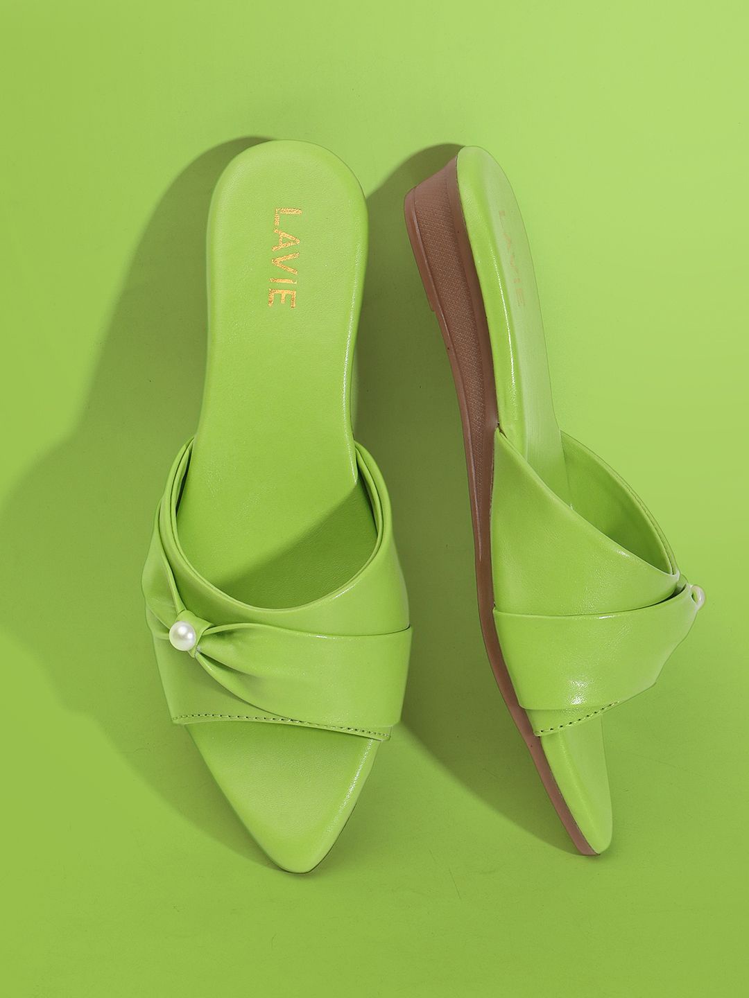 

Lavie Embellished Open Toe Flats, Green