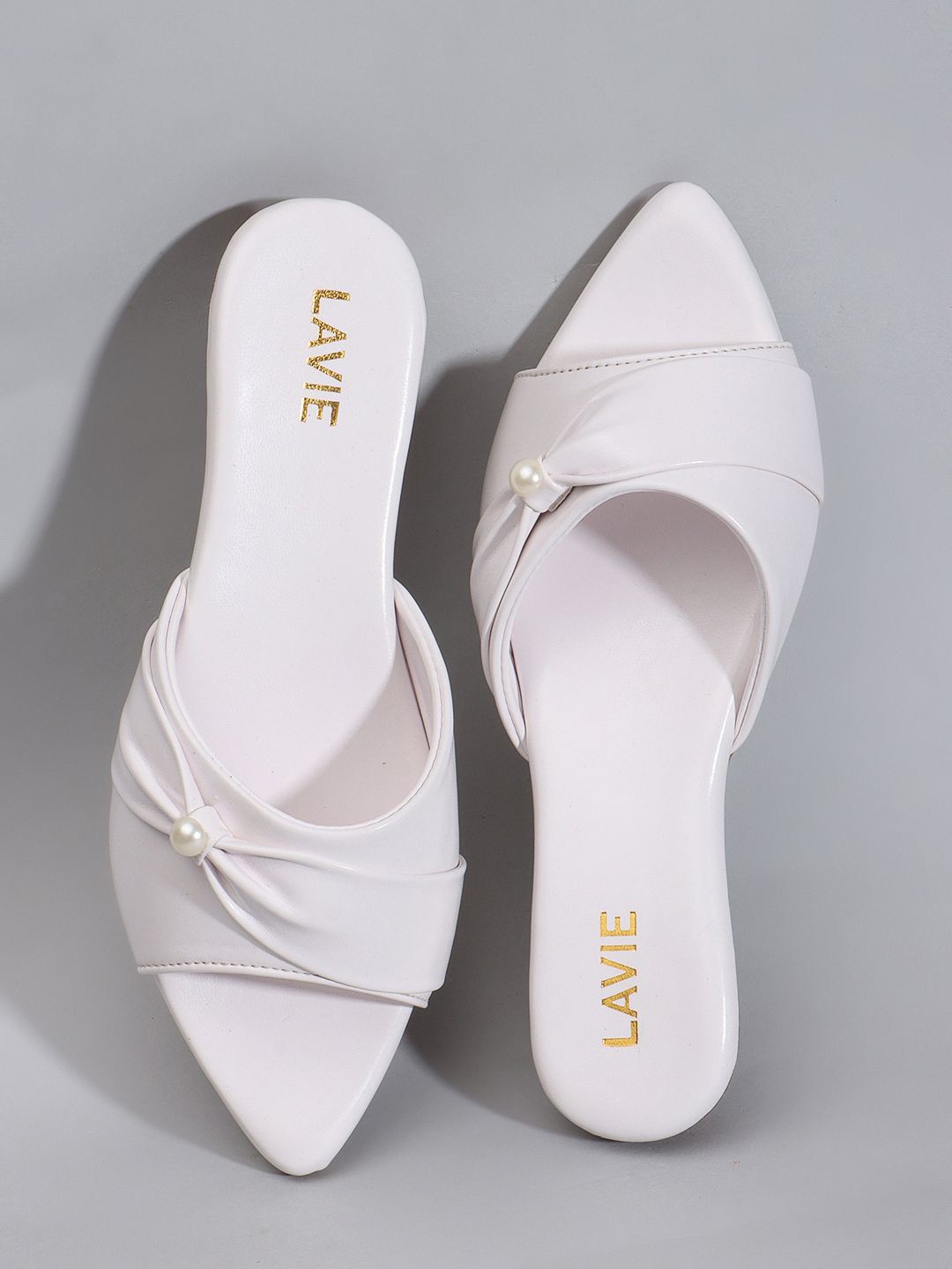 

Lavie Embellished Open Toe Flats, White