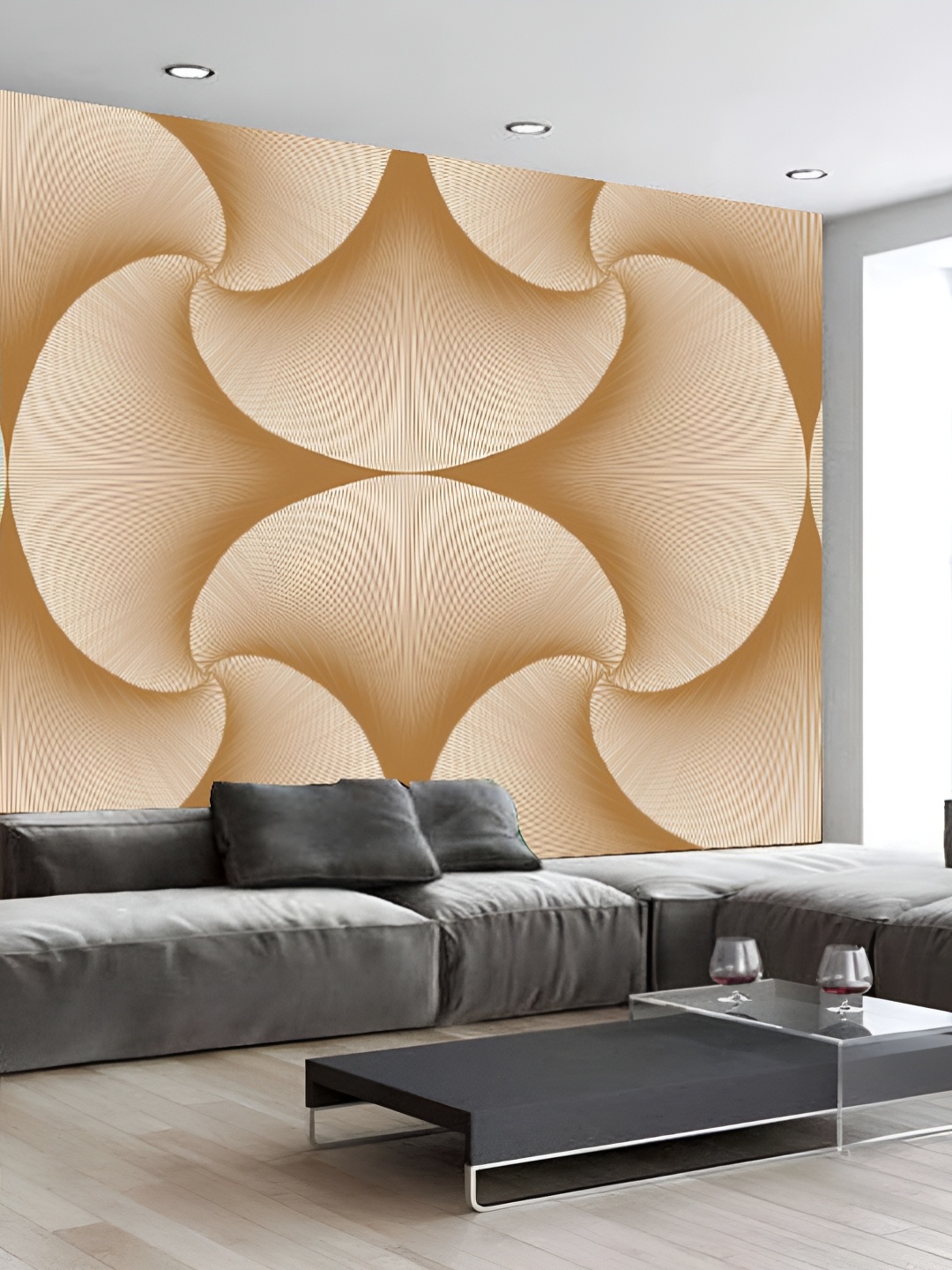 

Aura Beige Printed Self Adhesive 3D Printed Wall Sticker