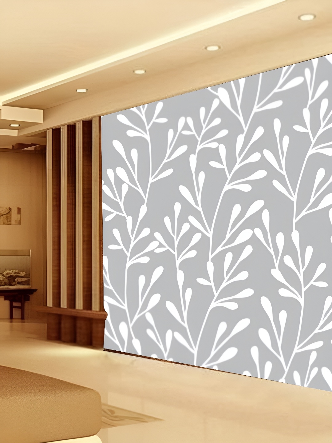 

Aura White & Grey Self Adhesive 3D Floral Printed Wall Sticker