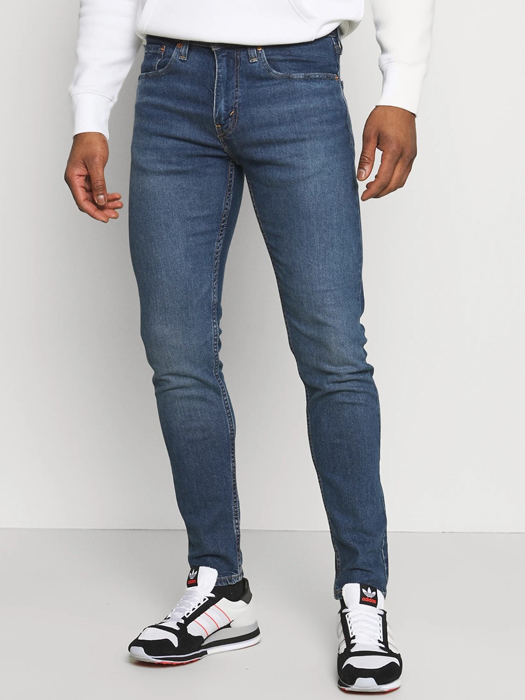 

Kotty Men Jean Slim Fit Low-Rise Light Fade Stretchable Jeans, Blue