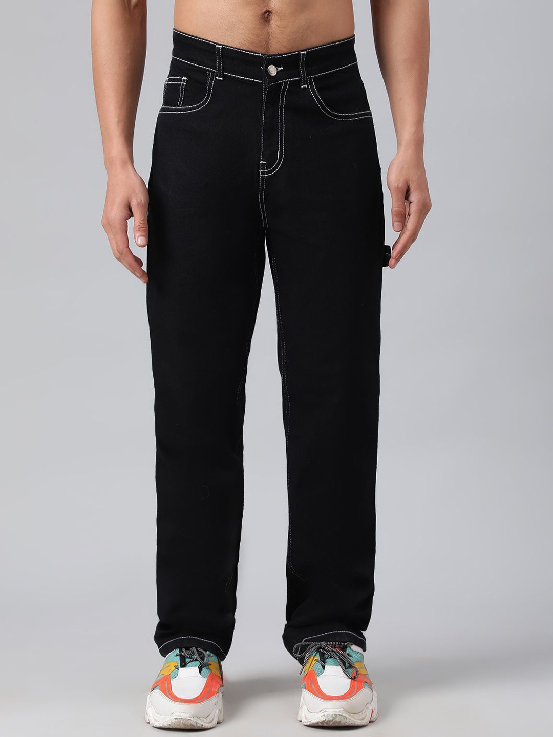 

Kotty Men Jean Low-Rise Stretchable Jeans, Black