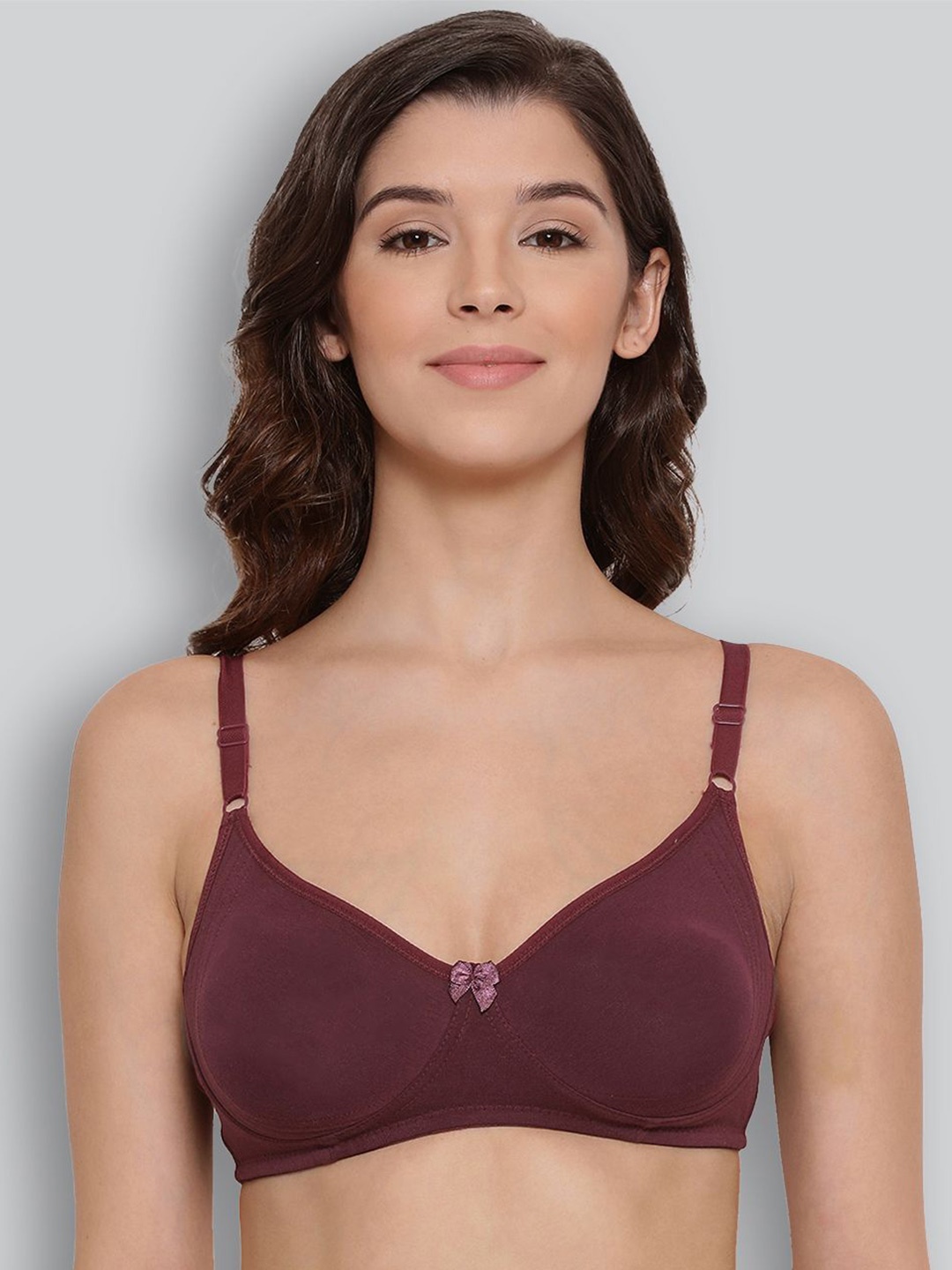 

LYRA Medium Coverage Non Padded Seamless Cotton T-shirt Bra With All Day Comfort, Maroon