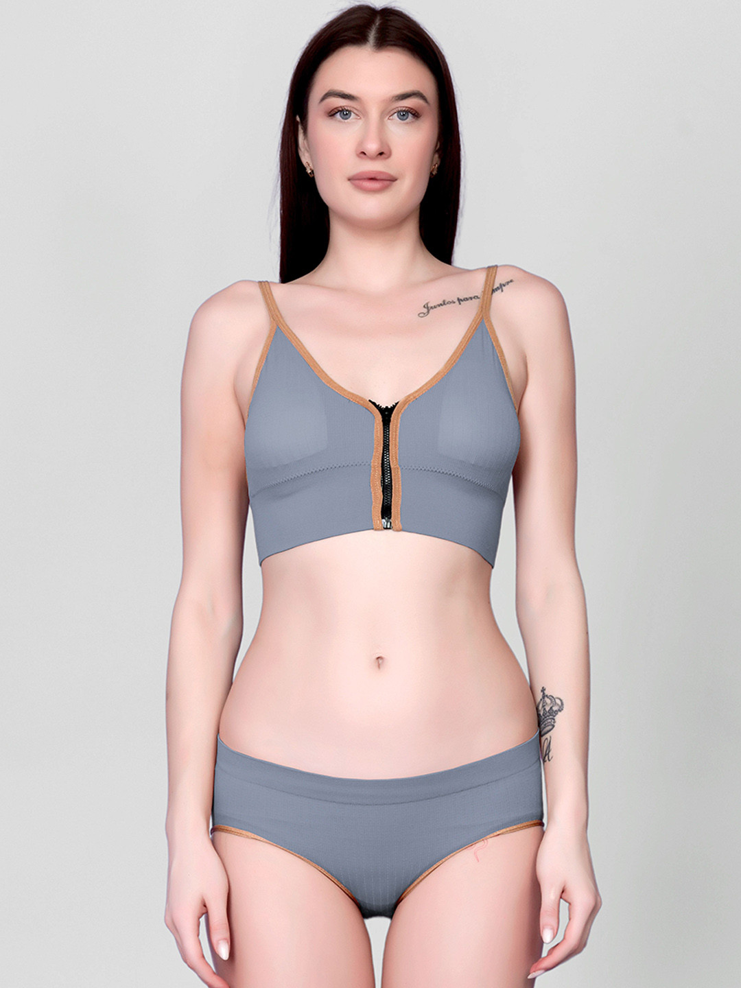 

Flenzy Lightly-Padded Lingerie Set, Blue