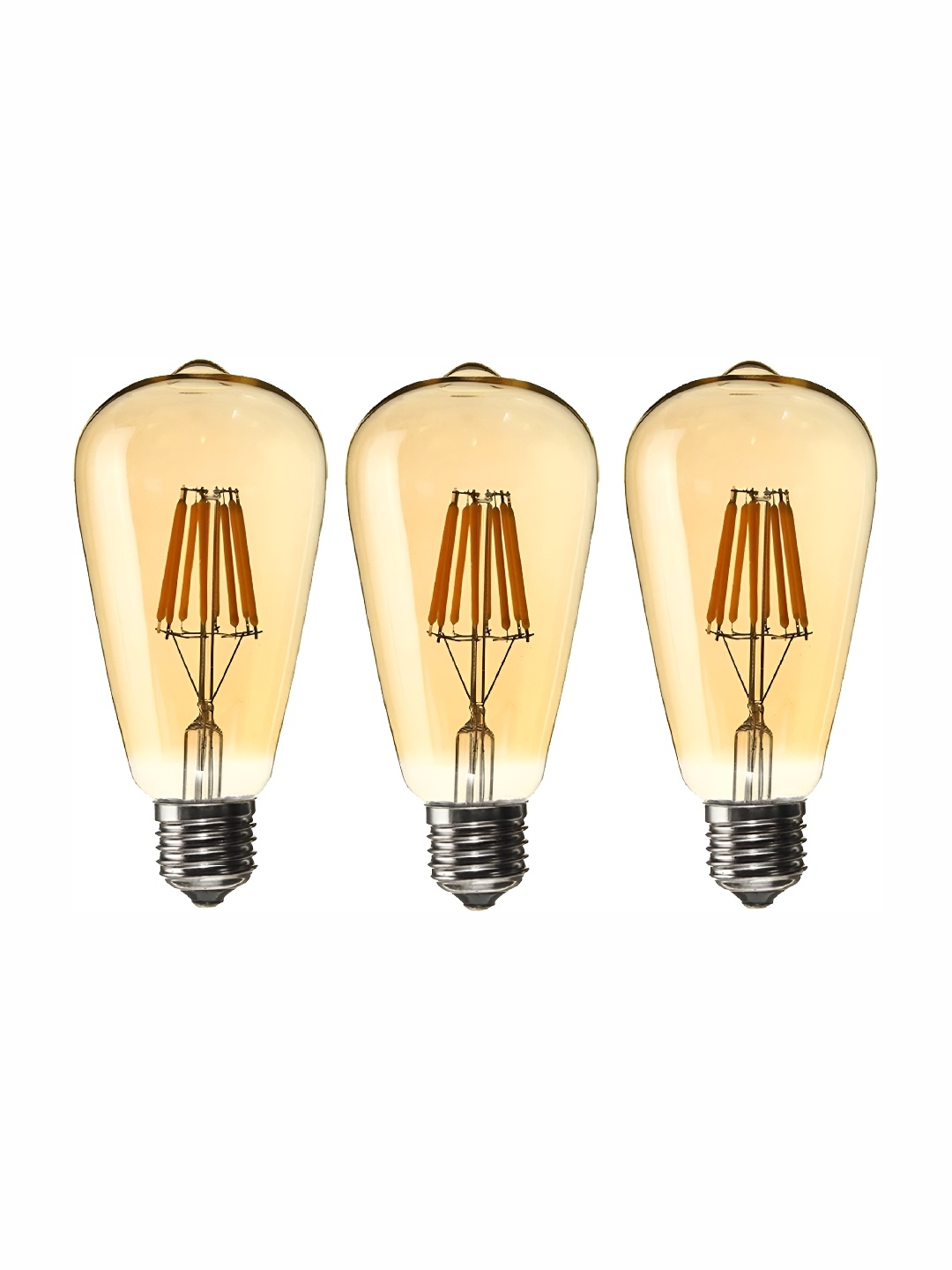 

SPARK WORLD Yellow 3Pcs Printed Glass Spherical Bulbs