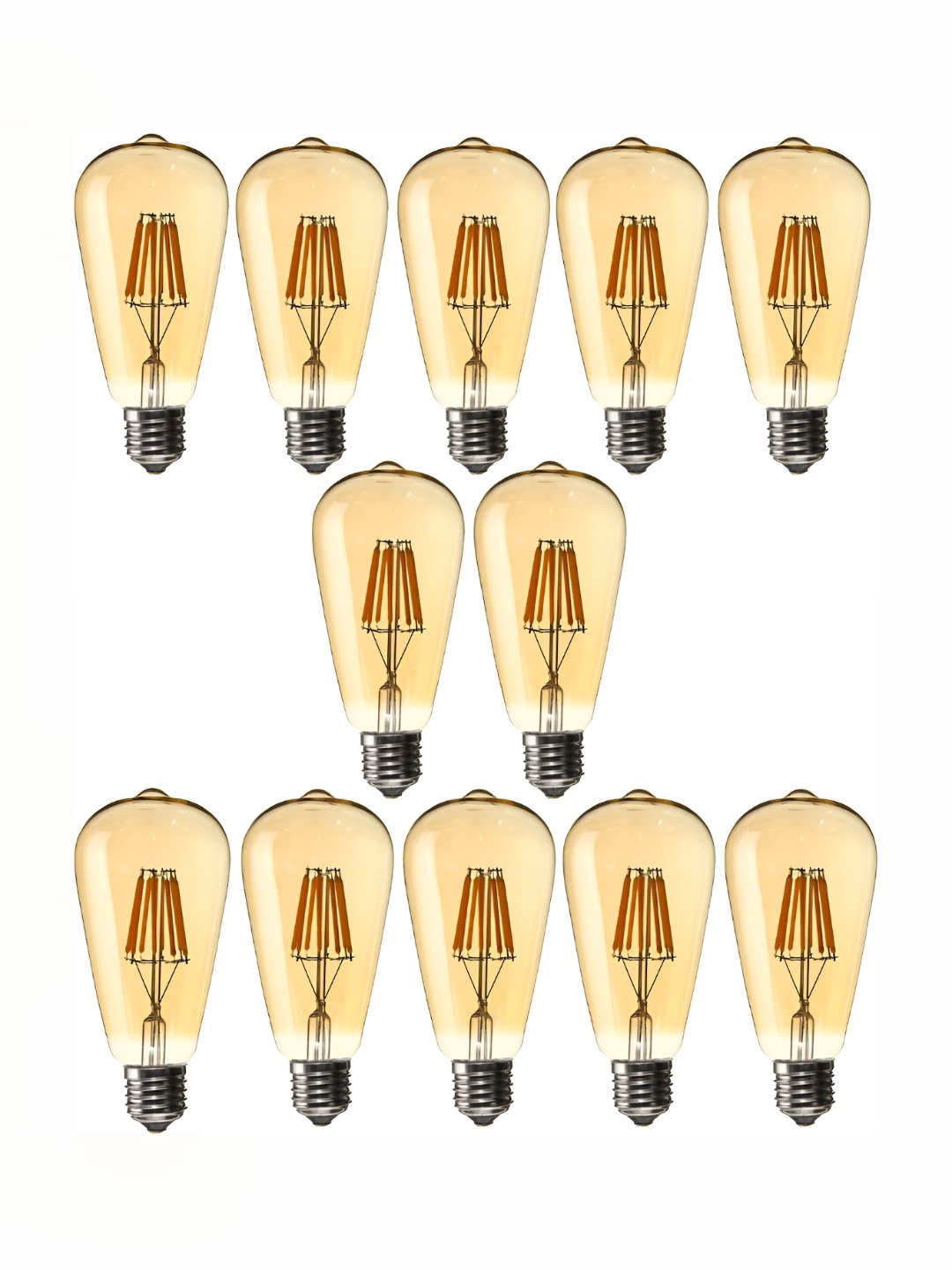 

SPARK WORLD Yellow Glass 12 Pcs AgroCulture 4 W Decorative E26 LED Bulb