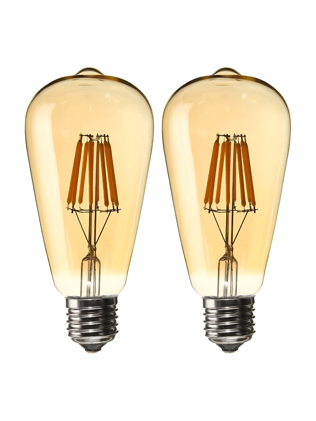 

SPARK WORLD Yellow 2Pcs Glass Spherical LED Bulbs