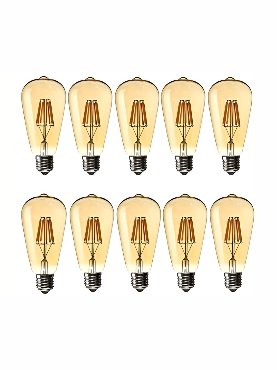 

SPARK WORLD Yellow 10 Pieces Glass Quirky Bulbs