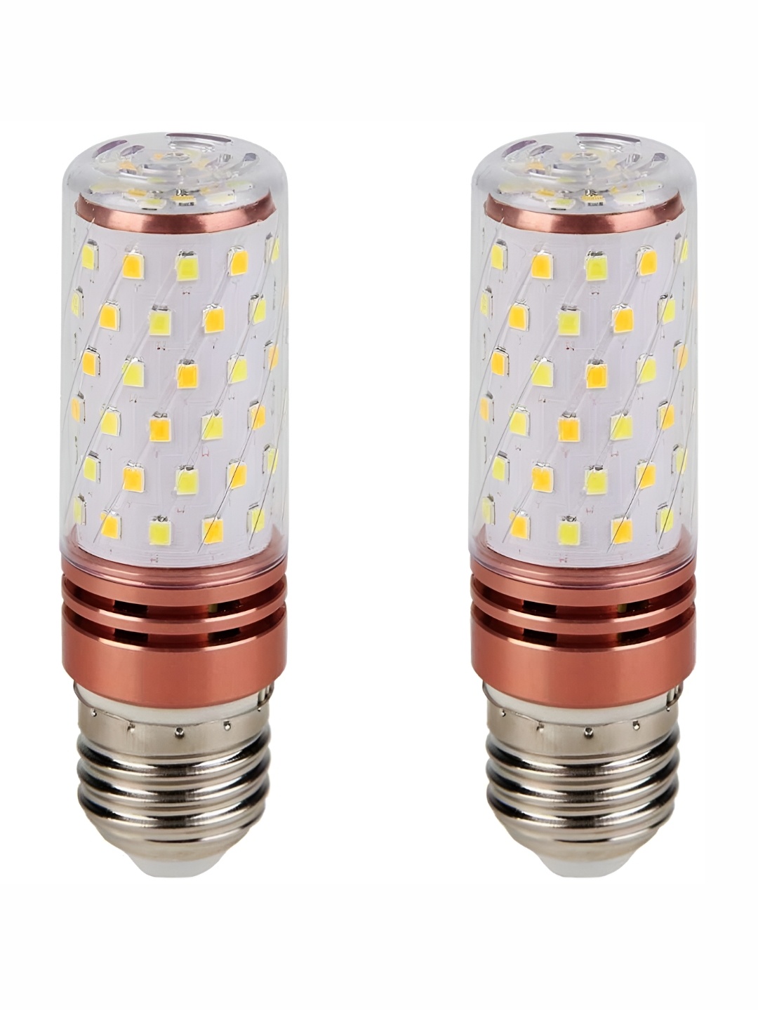 

SPARK WORLD White & Brown 2Pcs Glass Quirky LED Bulbs