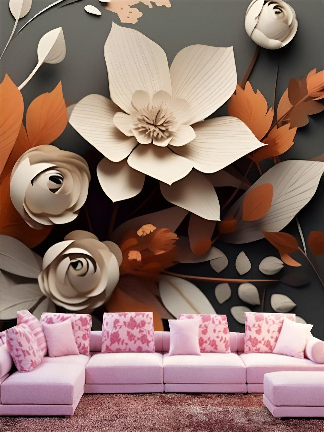 

Aura White & Grey Printed Self Adhesive 3D Wall Sticker