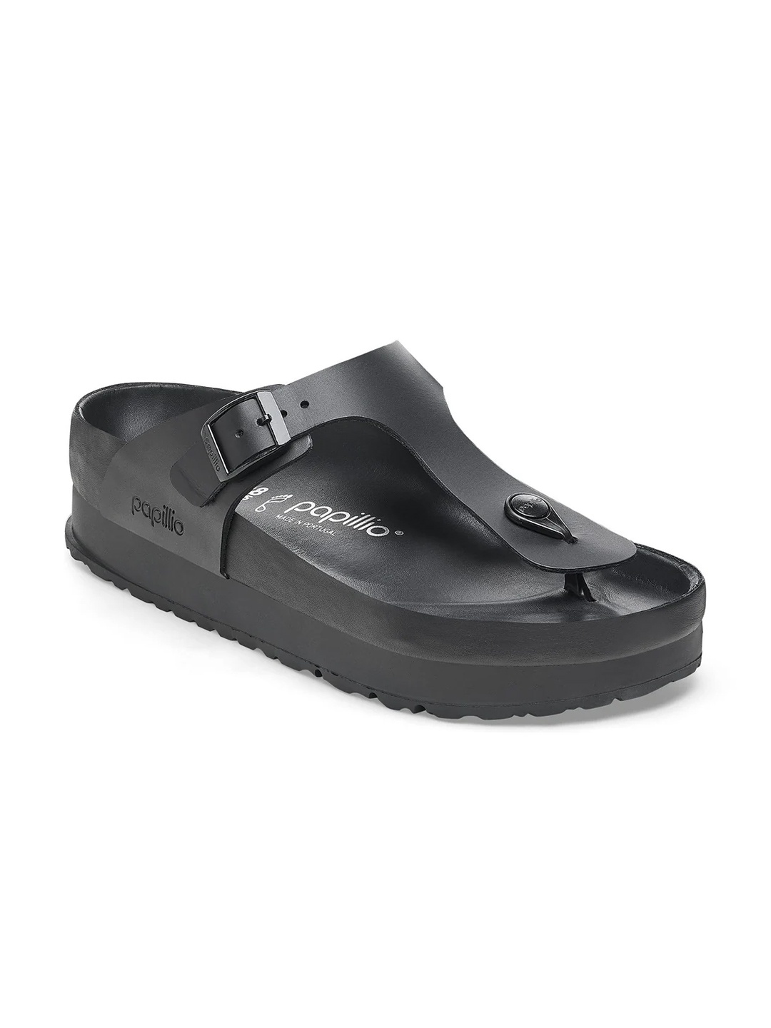 

Birkenstock Women Papillio Gizeh Flex Leather Thong Flip Flops, Black