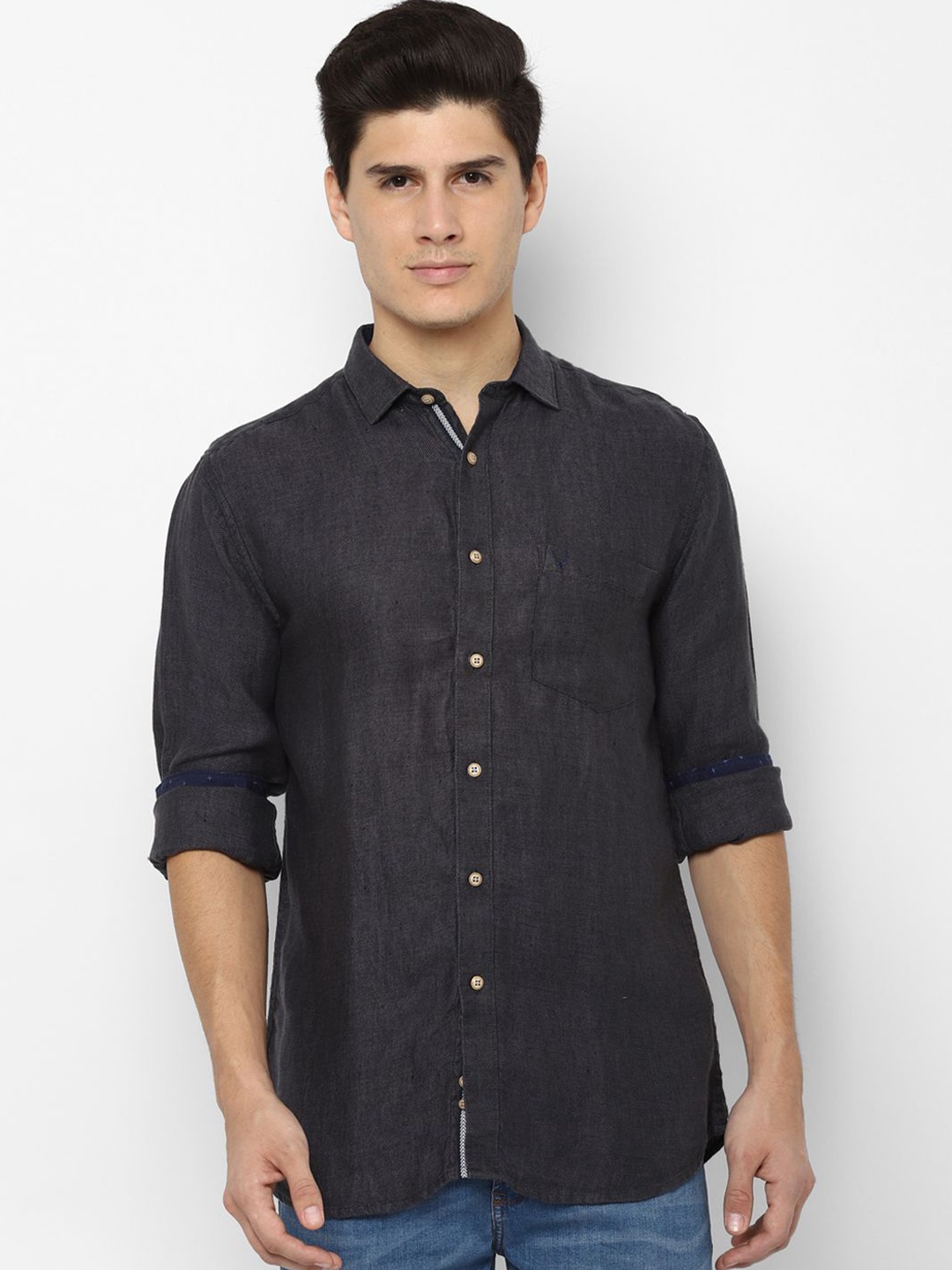 

Allen Solly Slim Fit Opaque Casual Shirt, Grey