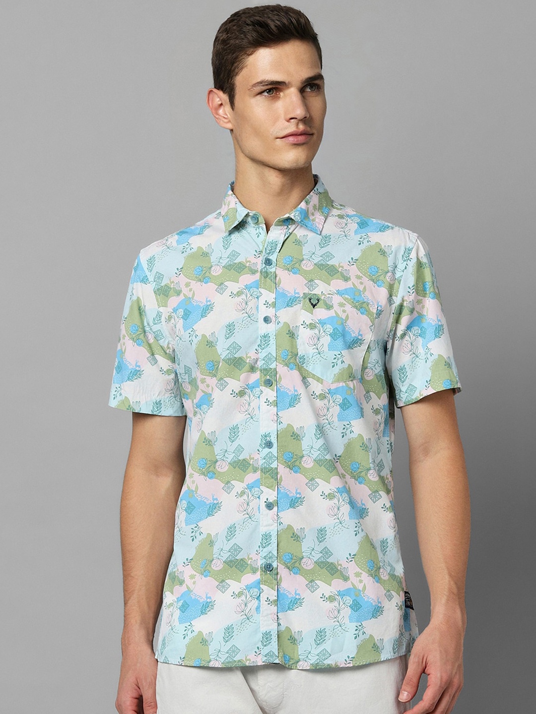 

Allen Solly Floral Printed Cotton Casual Shirt, White