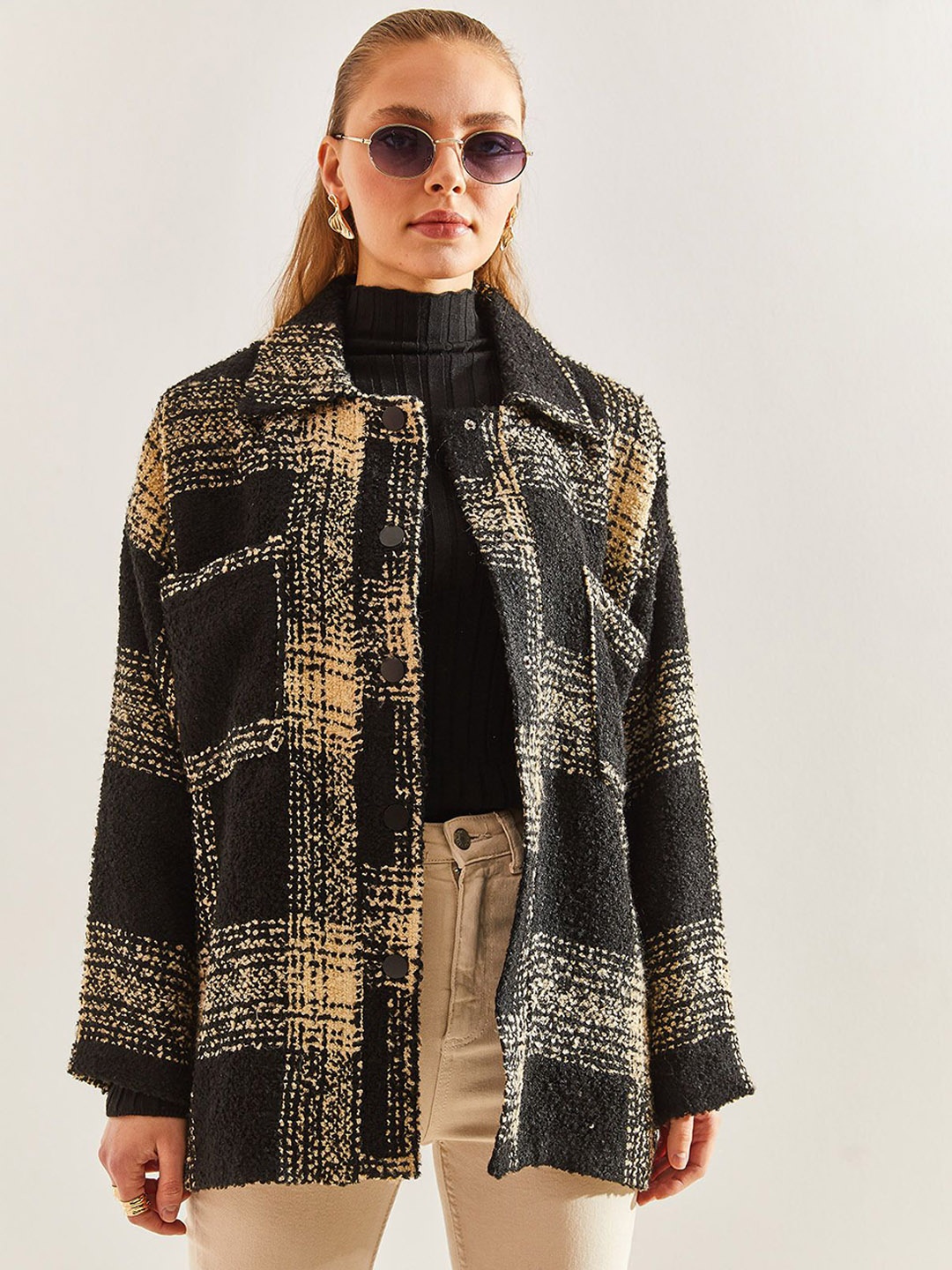 

BIANCO LUCCI Longline Tailored Jacket, Black