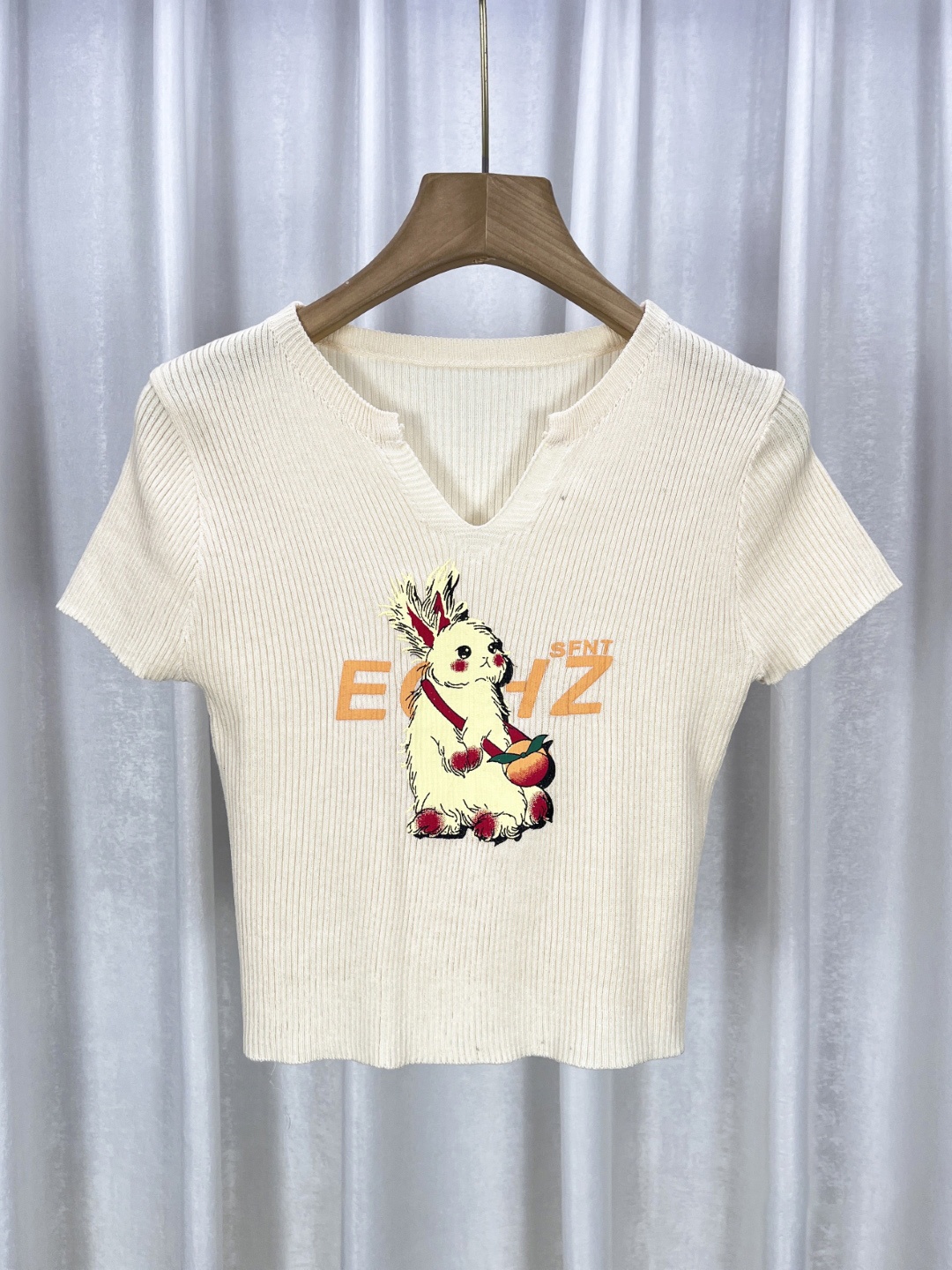 

StyleCast Girls Round Neck Graphic Printed Top, Cream