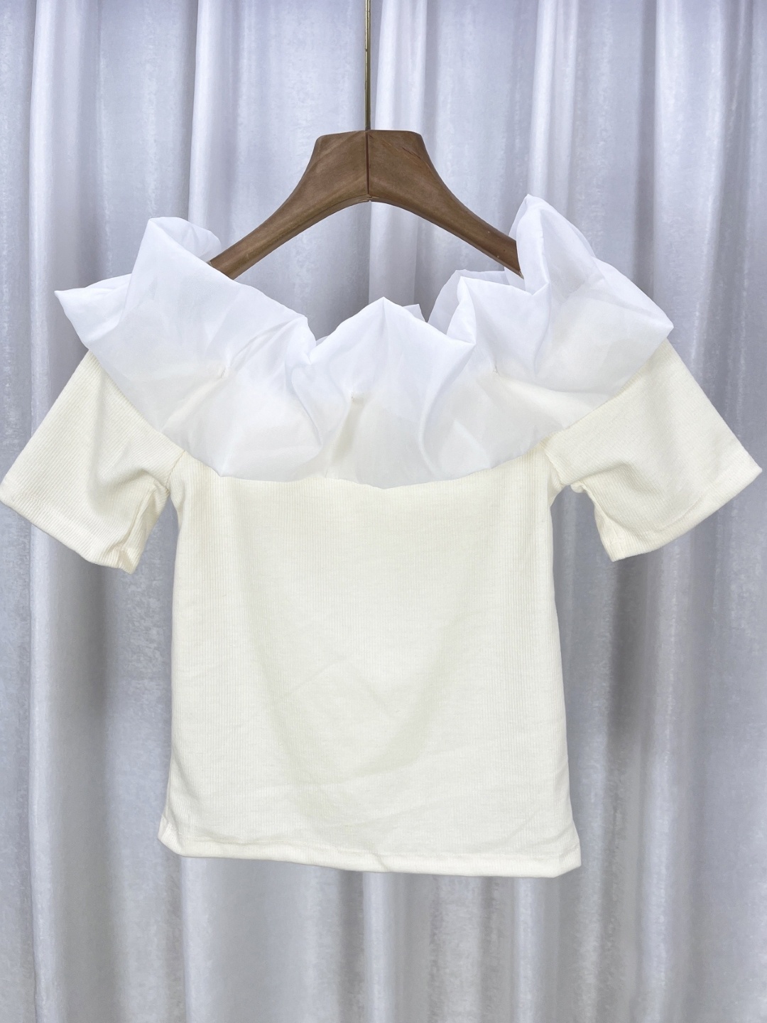 

StyleCast Girls Solid Off-Shoulder Bardot Top, Cream