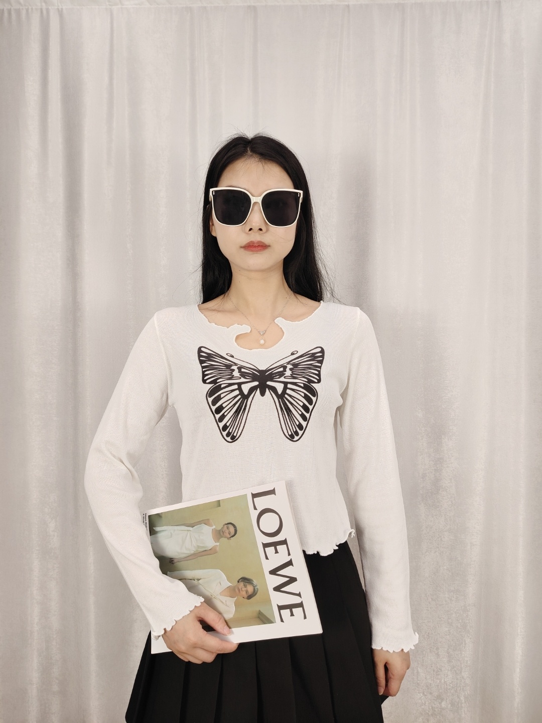 

StyleCast Girls Graphic Printed Round Neck Top, White